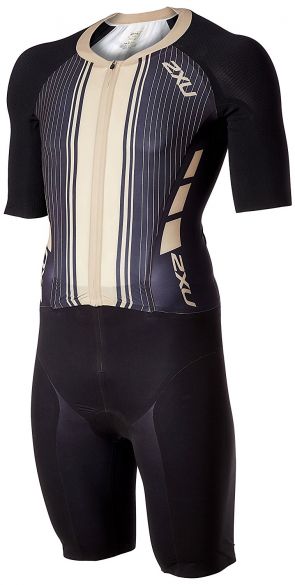2XU Project X short sleeve trisuit black/gold men  MT4834d-BLK/GDG