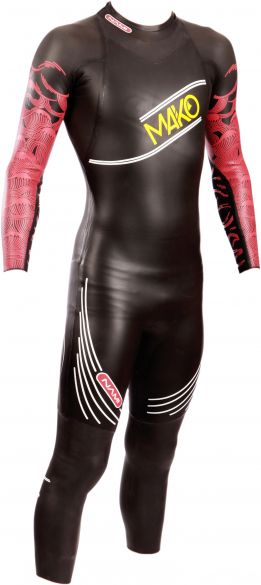 Mako Nami full sleeve wetsuit black/red men  131001
