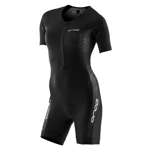 Orca core aero race trisuit short sleeves black women  KC5101