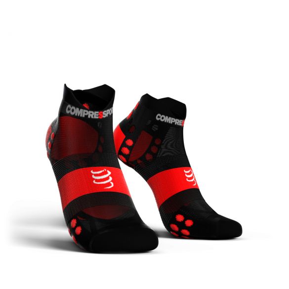 Compressport Pro Racing V3.0 ultralight low running socks black  RSLULV3-99RDVRR