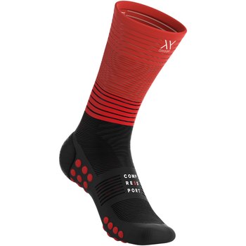 COMPRESSPORT Oxygen Mid Compression Socks Black-red Schuhgröße T4 EU 45-48 2019 Laufsocken