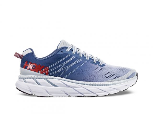 One Clifton 6 wide running shoes blue 