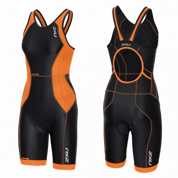 2XU Perform tri suit y-back black/orange women     WT3636d